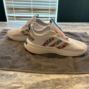 Adidas Kids' White Sneakers with Multicolor Accents